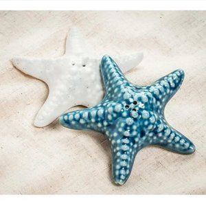 Coastal Starfish Nautical Porcelain Salt & Pepper Shakers